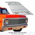 thumbnail image 2 of APS Compatible with Chevy Blazer C K Pickup Suburban 1969-1972 Main Upper Stainless Steel Chrome 8x6 Billet Front Grill Grille Insert C85003C, 2 of 7