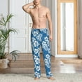 thumbnail image 4 of Bingfone Leaves And Flowers Mens All Over Print Sleep Pajama Pants-Medium, 4 of 5