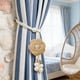 thumbnail image 4 of Abrazaderas para cortinas de camelia y perla | Cuerda trenzada ajustable para cortinas translúcidas y opacas | Accesorio decorativo para ventanas en rosa, caqui, beige y vino, 4 of 6