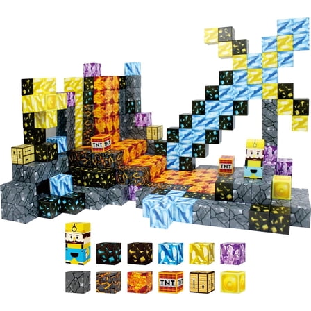 108PCS Magnetic Building Blocks Toys - Montessori Toy Set, Magnetic Blocks for Boys and Girls Aged 3  Years Old