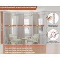 Room Divider for Wide Space Partitions, Curtain Rods No Drilling for