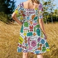 thumbnail image 3 of Harring Popular Pattern Sleeveless Dress Summer dresses for women evening dresses ladies Bridesmaid dress woman, 3 of 6