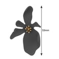 thumbnail image 3 of Women's Smooth Matte Wild Flower Petal Pierced Earrings, Gray, 3 of 3