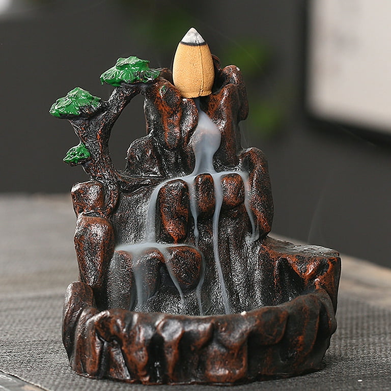 Xinwanna Resin Mountains Rivers Incense Burners Holder Censer