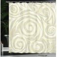 thumbnail image 4 of Ambesonne Grey Shower Curtain, Vintage Swirling Floral, 69"Wx84"L, Khaki Beige, 4 of 5