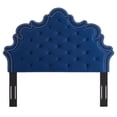 thumbnail image 5 of Arabella Button-Tufted Performance Velvet Full or Queen Headboard, Navy, 5 of 9