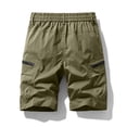 thumbnail image 4 of LNZGNM Men's Casual Cargo Shorts Lightweight Loose Golf Shorts Stretch Drawstring Work Shorts Athletic Outdoor Shorts with Zipper Pockets,Army Green S, 4 of 5