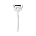thumbnail image 3 of ANGARA Natural Oval Garnet Three Stone Ring with Pear Diamonds in 14K White Gold (9x7mm Garnet) | January Birthstone, Anniversary, Jewelry Gift for Women | Natural Garnet Ring (Ring Size - 6.5), 3 of 8