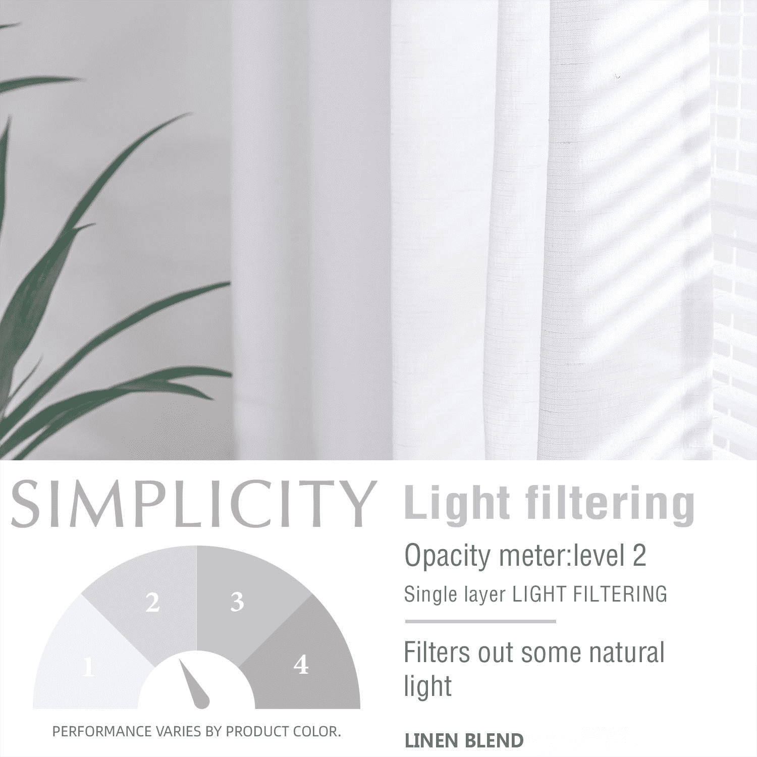 Curtainking White Curtains for Living Room Back Tab Window Drapes Rod Pocket Farmhouse Linen Curtains Bedroom Light Filtering Curtains 63 Inches 2 Panels