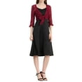 thumbnail image 2 of Allegra K Women's Bolero Cardigan Ruffle 3/4 Sleeve Tie Front Lace Shrug Top, 2 of 5