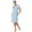 Cool Bright White Liberty Multi, variant on Women's 100% Cotton Raglan Sleeve Smocked Neck 40" Sleepwear Gown, Sizes XS-5X