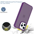 thumbnail image 2 of Decase for iPhone 15 Plus Translucent Case,Military Grade Anti-Drop Rugged Shockproof Anti-Yellowing Protection Cover,Anti-Scratch Soft TPU + Hard PC Hybrid Back Cover for iPhone 15 Plus,Darkpurple, 2 of 6