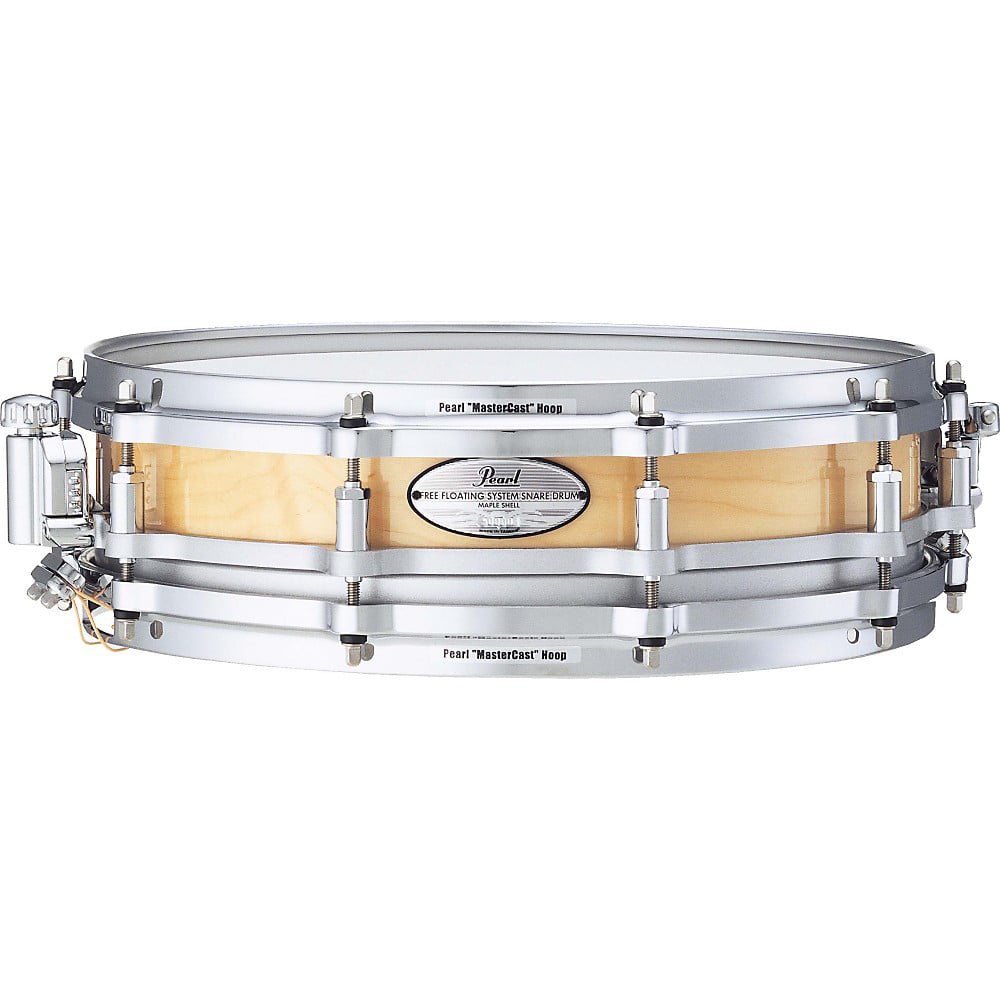 Pearl Free Floating 6-Ply Maple Snare Drum Piano Black 14 x 3.5 in.
