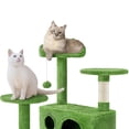 thumbnail image 4 of Cat Tree Yaheetech 157 cm con rascadores dobles para condominios, color verde, 4 of 9