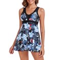 thumbnail image 5 of Hicidod Tankini Swimsuits for Women Two-Piece Tummy Control Swim Dress High Waist Printing Beach Bathing Suits with Boyshorts, 5 of 7