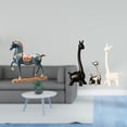 thumbnail image 2 of Figura de caballo, escultura animal, estatua de caballo de resina coleccionable, adorno para centro de mesa, estatua de jirafa de cerámica, decoración, 2 of 8