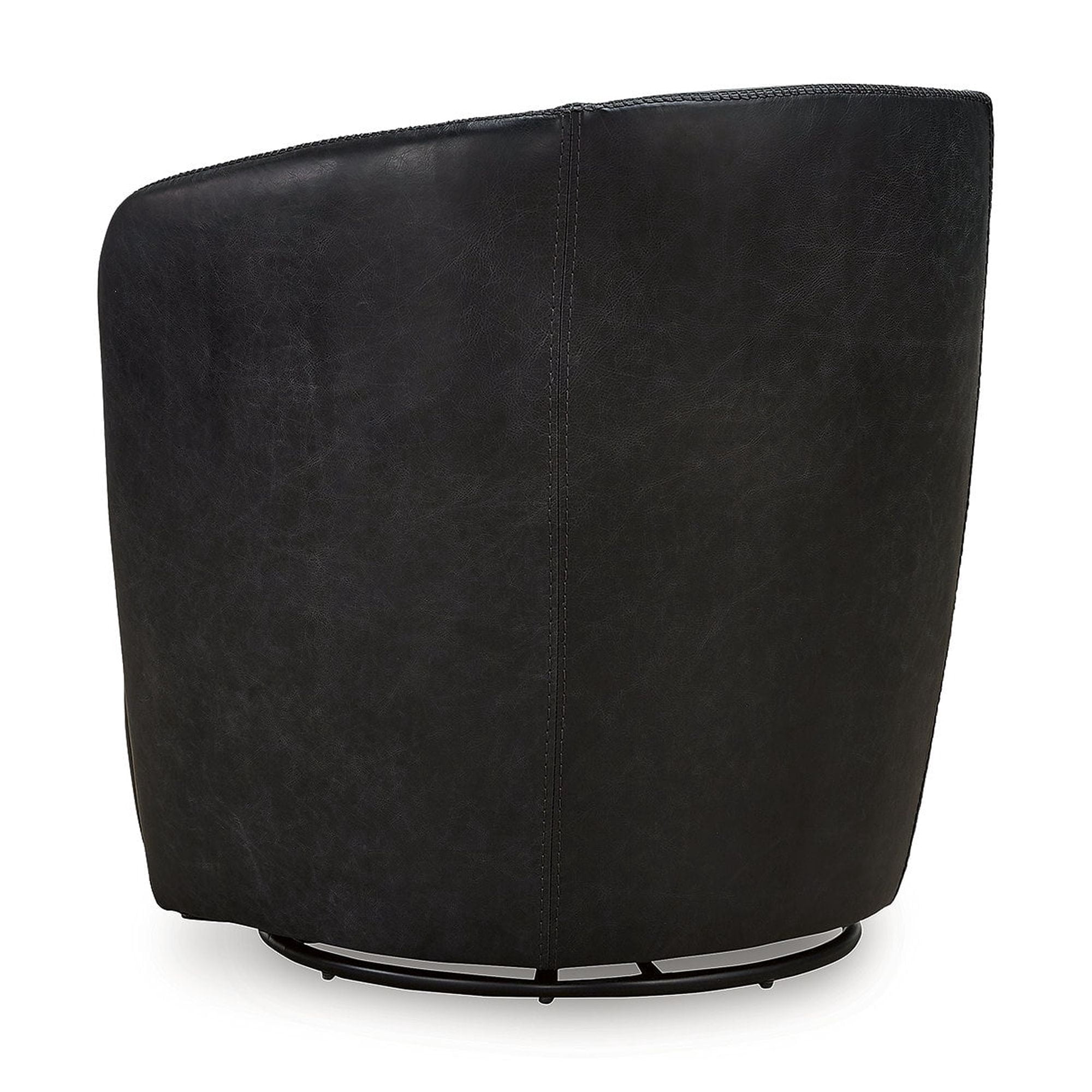 (2 pack) Signature Design by Ashley Kierreys 360 Degree Leather Upholstered Swivel Chair, Midnight