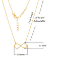 thumbnail image 2 of Femme Jam 925 Sterling Silver Cubic Zirconia Infinity Shape Gold Plated Necklace for Women, 2 of 7