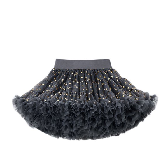 Lovskoo Womens Pleated Tulle Petticoat Tutu Puffy Skirt Short Soft Yarn Princess Skirt for Adult Teen‘S 1950S Vintage Mesh Underskirt Dark Gray