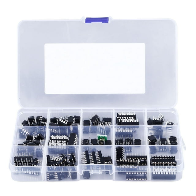 Puce de Circuit Intégré, 150 Pcs 10 Types de Fiche Plate Prise IC Haute Précision pour Réparations Électroniques