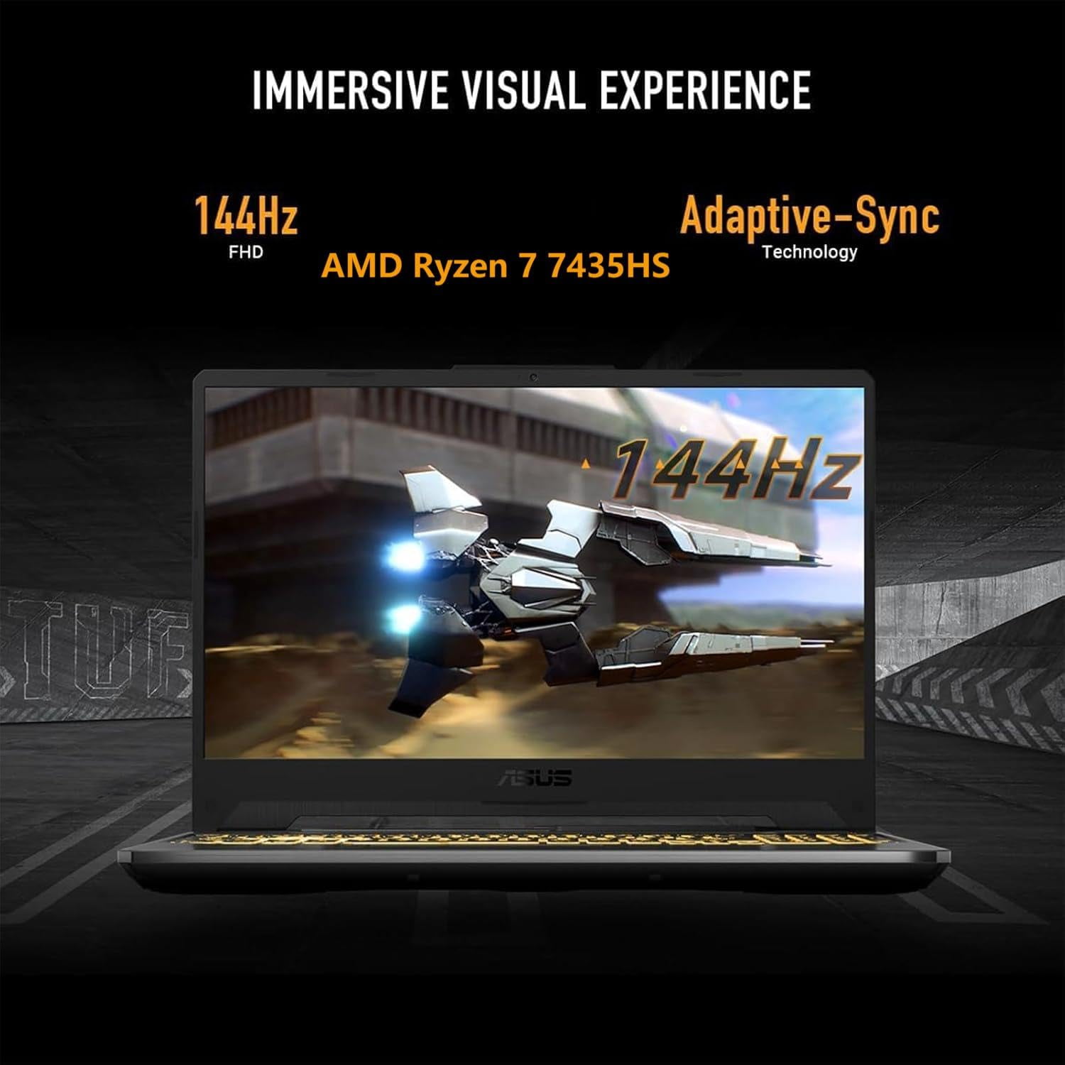 ASUS TUF A15 15.6" FHD Gaming Laptop, AMD Ryzen 7 7435HS Processor, NVIDIA GeForce RTX 3050 Graphics, 32GB DDR5 RAM 1TB PCIe SSD, Wi-Fi 6, RGB Backlit Keyboard, Windows 11 Home, Black
