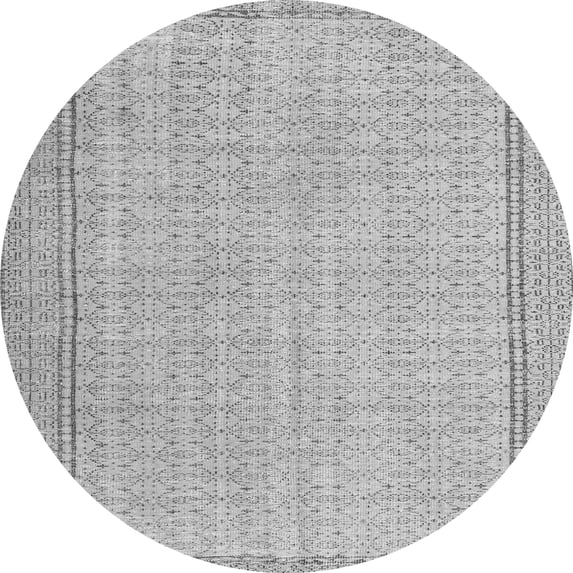 Ahgly Company Indoor Round Persian Gray Bohemian Area Rugs, 5' Round