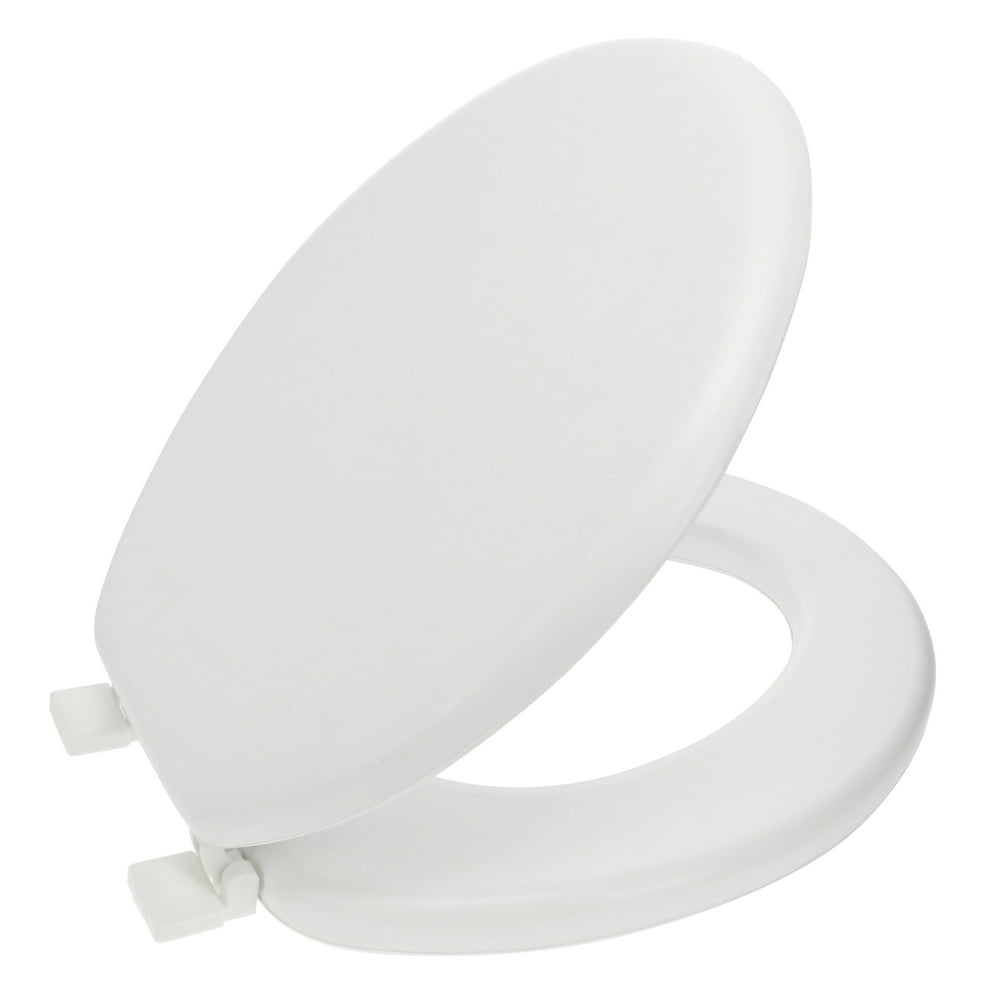 Ginsey Elongated Soft Cushion Toilet Seat, White - Walmart.com