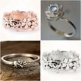 thumbnail image 2 of HOOUN Fashion 925 Silver Rings Jewelry Women Cubic Zirconia Wedding Ring Size 6-10-6-Rose Gold, 2 of 9