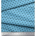 thumbnail image 2 of Soimoi Blue Viscose Chiffon Fabric Stripe & Diamond Geometric Printed Craft Fabric by the Yard 42 Inch Wide, 2 of 3