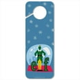 thumbnail image 1 of Elf Snow Globed Plastic Door Knob Hanger Sign, 1 of 7