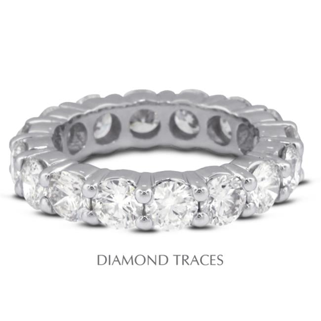 Diamond Traces - Diamond Traces UD-EWB100-5901 14K White Gold 4-Prong ...