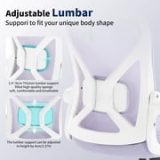 Nexthro Office Chair,Ergonomic Desk Chair with Adjustable Lumbar Support,400 Lbs Mesh Computer Chair High Back with Headrest for Home Office (Lavender)