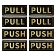 thumbnail image 1 of Unique Bargains Push Pull Door Sign 2'x5' PVC Adhesive Horizontal Pull Push Sticker Golden 4 Set, 1 of 6