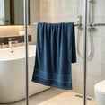 thumbnail image 1 of Extra Large Absorbent Bath Towel 27X55 Inches | Oversized Bath Sheet for Drying | Soft Polyester Towel with Embroidered Design | Home Bathroom Use for Women and Men, 1 of 6