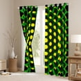 thumbnail image 3 of Green And Yellow Curtains & Drapes 38"Wx54"L Geometric Honeycomb Window Curtains For Teen Men Bedroom,Abstract Geometry Blackout Curtains 3D Stereoscopic Geometrical Window Treatments 2 Panels, 3 of 6