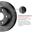 thumbnail image 3 of For 1992-1994 Mercedes-Benz 500E, E500 R1 Concepts Rear Black Zinc Diamond Slotted Brake Rotors, 3 of 5