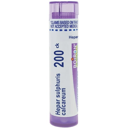 Boiron Hepar Sulphuris Calcareum 200CK, Homeopathic Medicine for Cough Relief, 80 Pellets