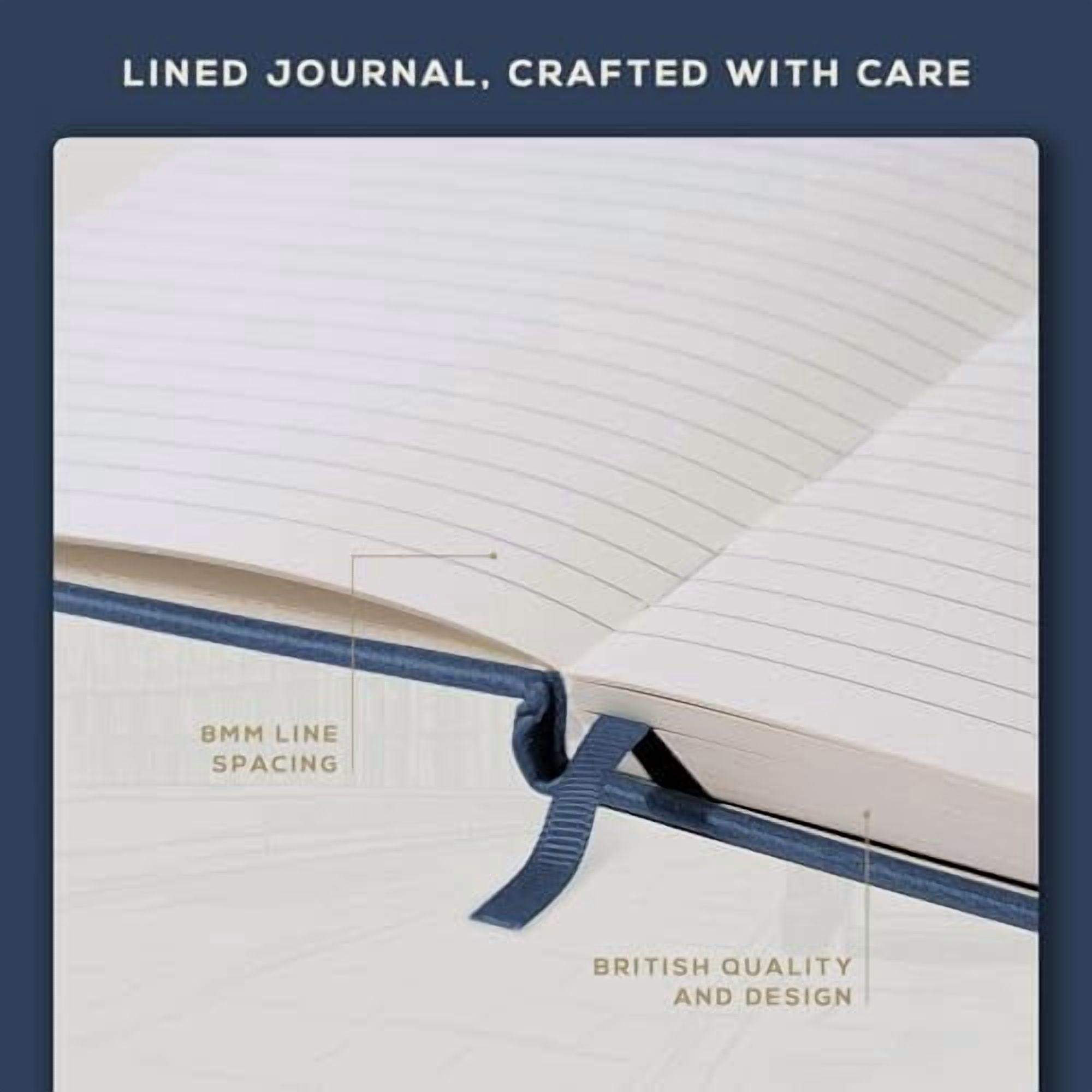 YNGLLC Premium Lined Journal Notebook, 5" x 8" (A5) Hardcover Vegan Leather Personal Diary, Thick 120gsm Ivory Cream Paper, Gift Box for Men & Women