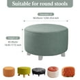 thumbnail image 4 of Lipstore Housse Extensible pour Pouf Pouf à Enfiler Rond Tabouret Repose-Pieds de Pièce Extensible Vert (Housse Seulement), 4 of 13
