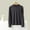 Black, variant on Womens Thermal Underwear Ribbed Knit Long Sleeve Comfy Layer Base Shirts Casual Warm Solid Color Regular Fall Winter Tops