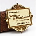 thumbnail image 1 of Personalized Wedding Save The Date Magnet 30 Rustic Engraved Wood Magnets Wedding Announcements, 1 of 3