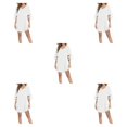 thumbnail image 2 of Vestido casual Jumpingount de mujer con manga de campana y cuello en V color Blanco XL Type2 NO2, 2 of 6