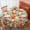 Pioneer Flower Floral-3, variant on Pioneer Flower Floral Print Pattern Round Tablecloth 60 X 60 Inch, Wrinkle Resistant Wipeable Table Cloth for Kitchen Dining Picnic Patio Party