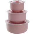 thumbnail image 1 of 3PCS Ceramic Nesting Bowls with Lids  Food Storage Containers  Kitchen Bowl Set  For Prep  Mixing and Serving  Microwave and Dishwasher Safe, 1 of 9