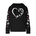 thumbnail image 3 of Women's Winter Tops Women Christmas Sweater Hoodies Women Clearance Women Long Sleeve Shirt Crewneck Sweater Women Fashionable Women's Printed Pullover Round Neck Top, 3 of 4