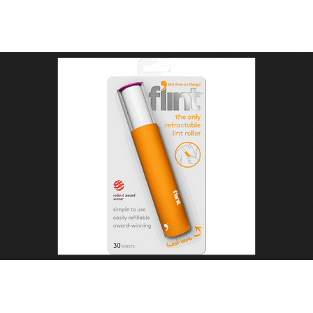 Flint 30 Sheet Orange Paper Lint Roller
