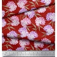 thumbnail image 3 of Soimoi Velvet Fabric Leaves & Lilac Floral Print Sewing Fabric Yard 58 Inch Wide, 3 of 3