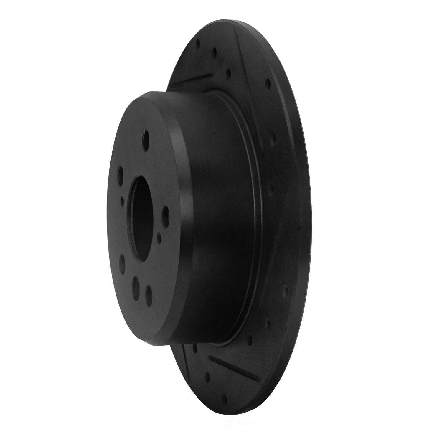 Dynamic Friction Company 633-76053R DFC Brake Rotor - Drilled And Slotted - Black
