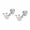 Silver, variant on Solid Sterling Silver Tiny Crwon Stud Screw Back Helix Piercing Earrings A4174-Gold