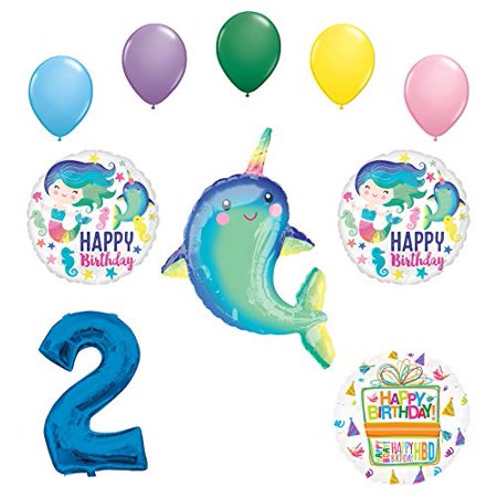 Mayflower Products Narwhal Party Supplies 2nd Birthday Mermaid